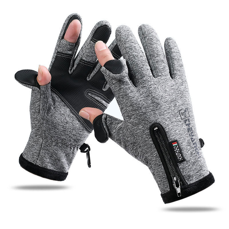 Opened-Finger Gloves Touchscreen Unisex Waterproof Windproof Warm Winter Gloves