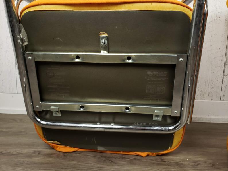 Vintage Set of Two Cantilever Tubular Chrome Chairs