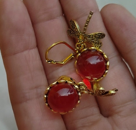 Fashion Jewelry Women's Earrings Hanging Vintage Dragonfly Pendant Earring