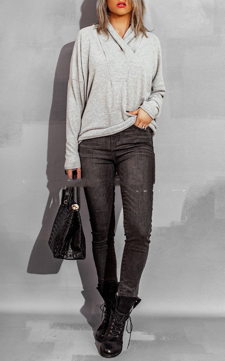 Long Sleeve Knitted Top Pullover