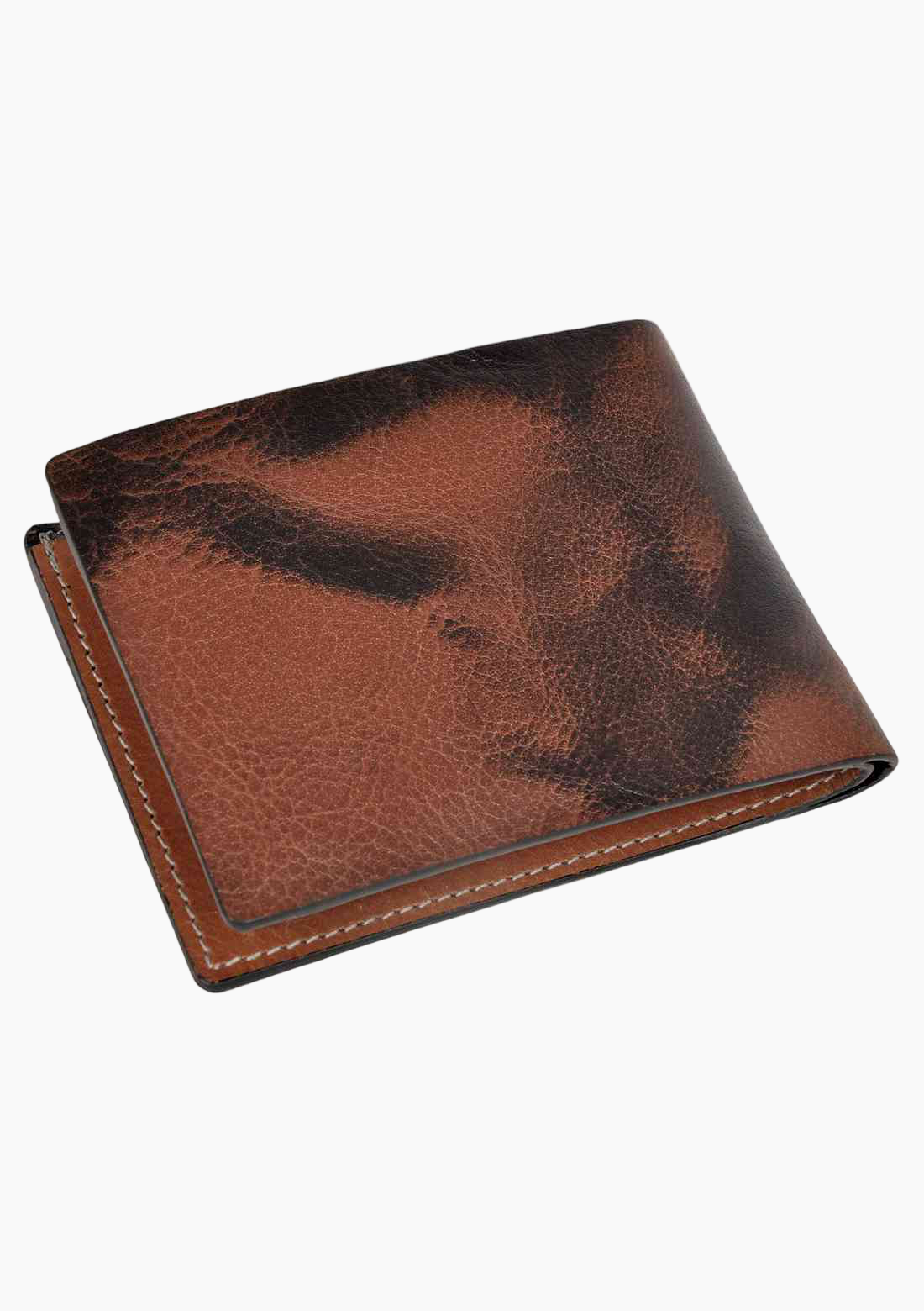 OHM Leather Wallet in Tiger Print Multi Color