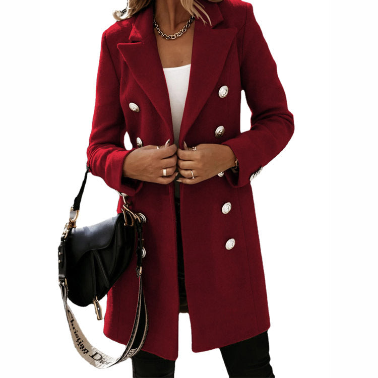 Fashion Turndown Collar Jacket For Women Autumn Winter