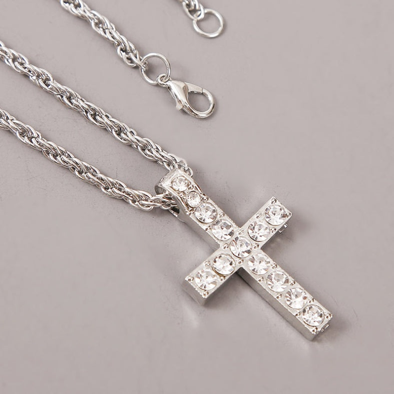 Cross Pendant Necklaces For Women Men Punk Hiphop