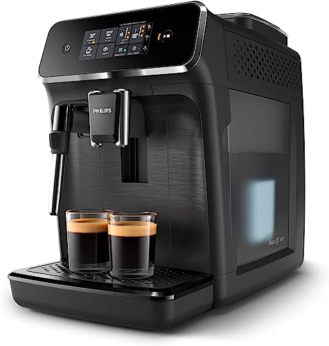 Philips 2200 Series Fully Automatic Espresso Machine, LatteGo Milk Frother, 3 Coffee Varieties, Intuitive Touch Display, 100% Ceramic Grinder, AquaClean Filter, Aroma Seal, Black (EP2230/14)