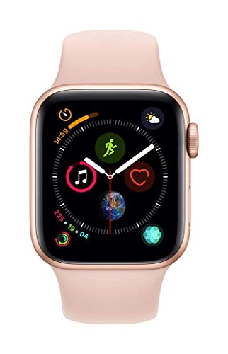 Apple Watch Series 4 (GPS + Cellular, 44MM) - Space Black Aluminum Case with Black Sport Band (Renewed)