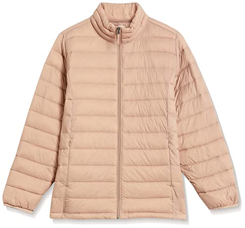 Amazon Essentials Women's Lightweight Long-Sleeve Water-Resistant Puffer Jacket (Available in Plus Size), Black, Medium