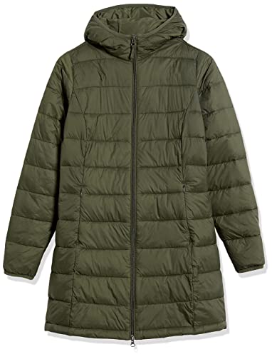 Amazon Essentials Women's Lightweight Water-Resistant Hooded Puffer Coat (Available in Plus Size), Black, Large