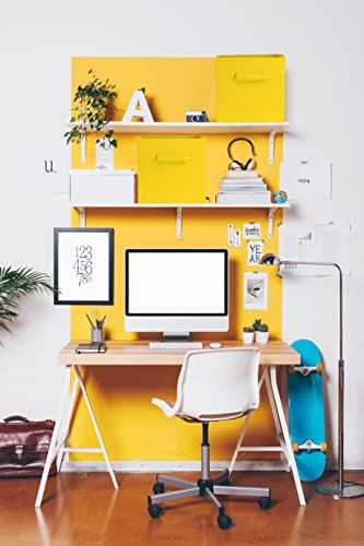 SimpleHouseware Storage Bin Cube Foldable Organizer, Grey - Pack of 6