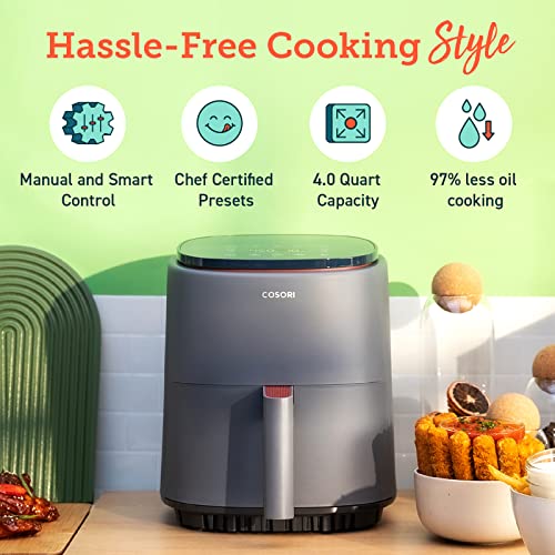 COSORI Air Fryer 4 Quart Smart Grey