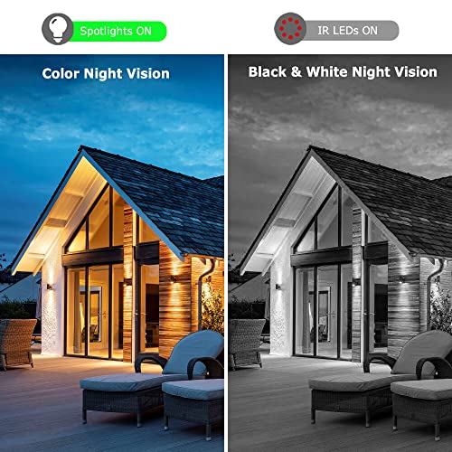 Security Camera Wireless Outdoor, HOSAFE WiFi Camera Surveillance for Home Security Camera System, 2-Way Audio, Floodlight, PTZ, Motion Detection Auto Tracking, 1080P Night Vision, Waterproof