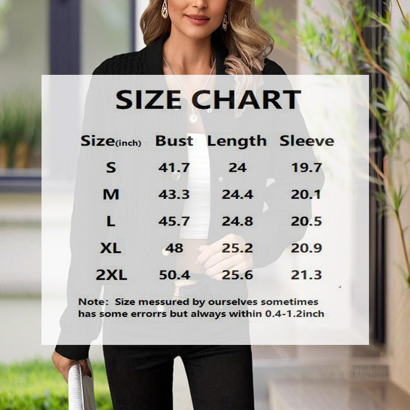 Women's Solid Color Button-Up Long Sleeve Jacket