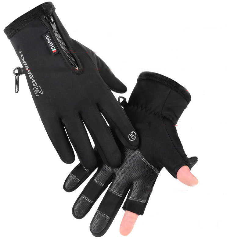 Opened-Finger Gloves Touchscreen Unisex Waterproof Windproof Warm Winter Gloves