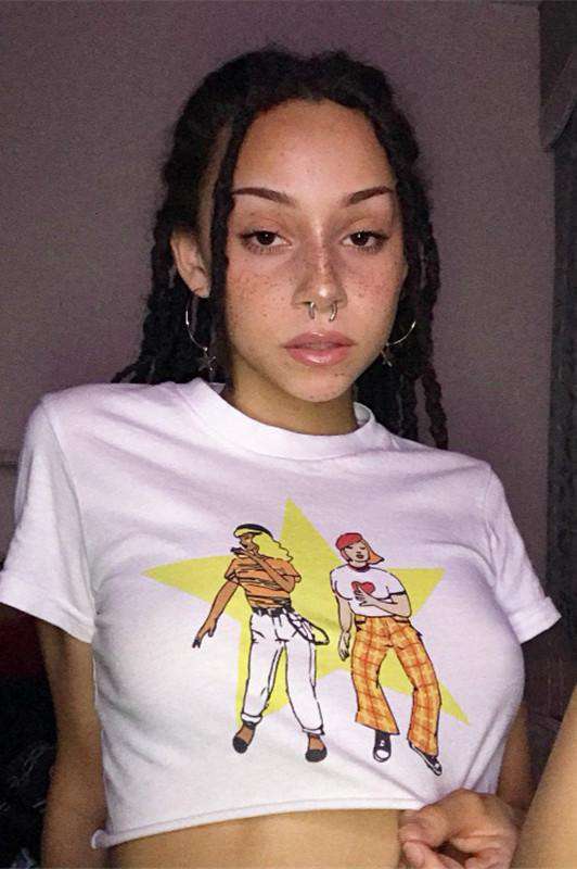 Ebay Fun Cartoon Trend Printing T-Shirt Women