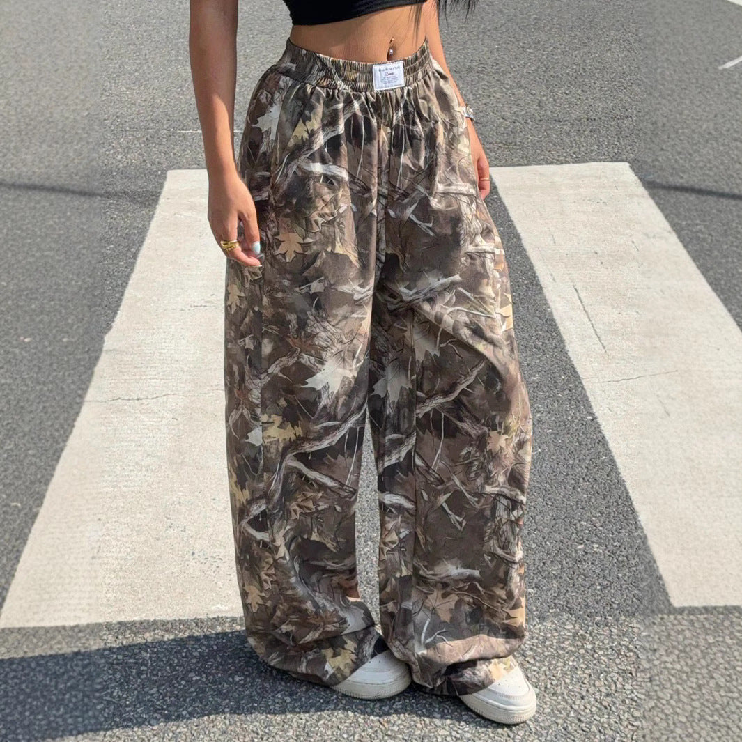Slimming Casual Pants Hip Hop Retro Street Multi-pocket Camouflage Cargo Pants