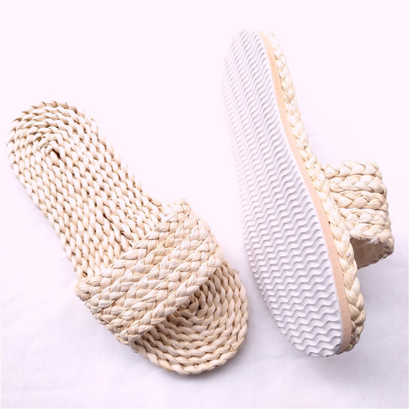 Slip-on corn fur shoes