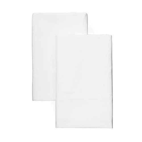 Welhome Soft Finish 100% Cotton Percale Sheet | 4 Piece Set | Full Size | White |