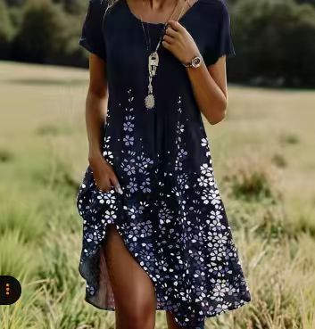 Printed Dress For Woman Elegant