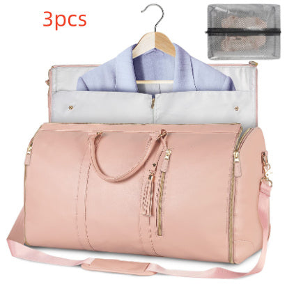 Large Capacity Travel Duffle Bag Women's Handbag Folding Suit