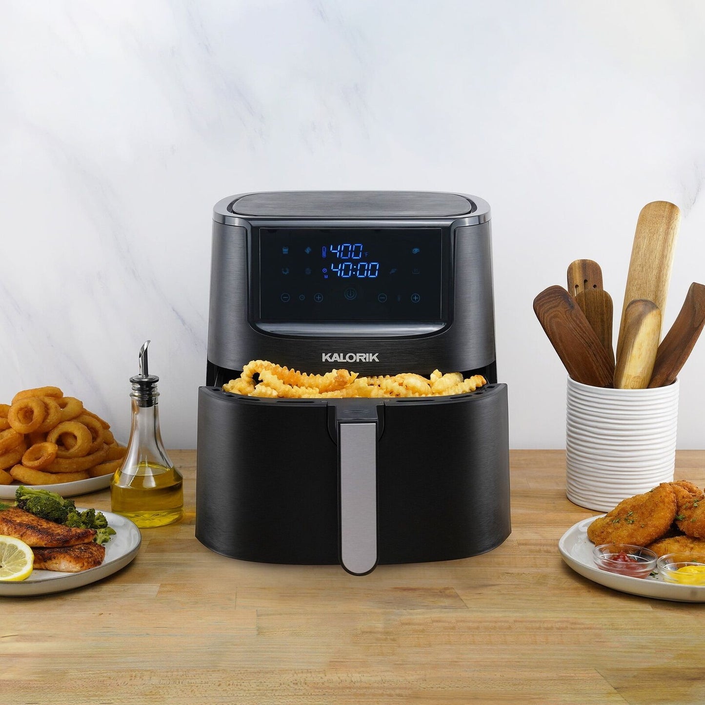 Kalorik® 8 Qt Digital Touchscreen Air Fryer with Trivet, Black FT 51503 BK