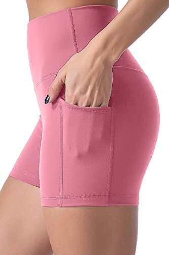 Sunzel 8" / 5" Biker Shorts for Women with Pockets, High Waisted Yoga