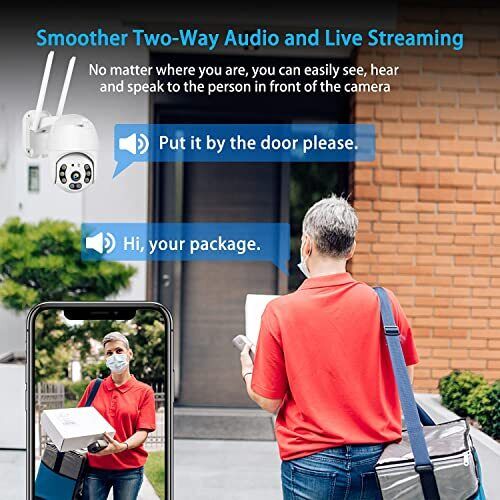 🎅【3MP FHD &amp; Full-color Night Vision with Floodlight】It's ver