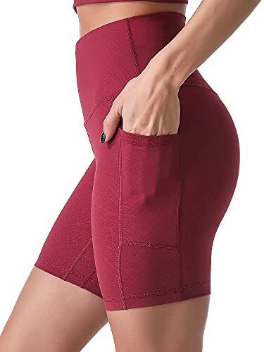 Sunzel 8" / 5" Biker Shorts for Women with Pockets, High Waisted Yoga
