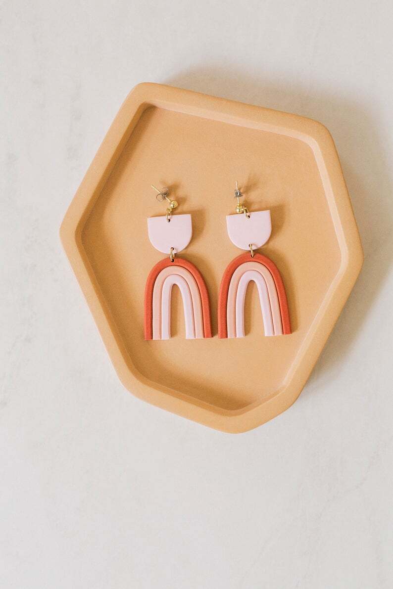 A Beautiful Mess x Etsy Rainbow Earrings
