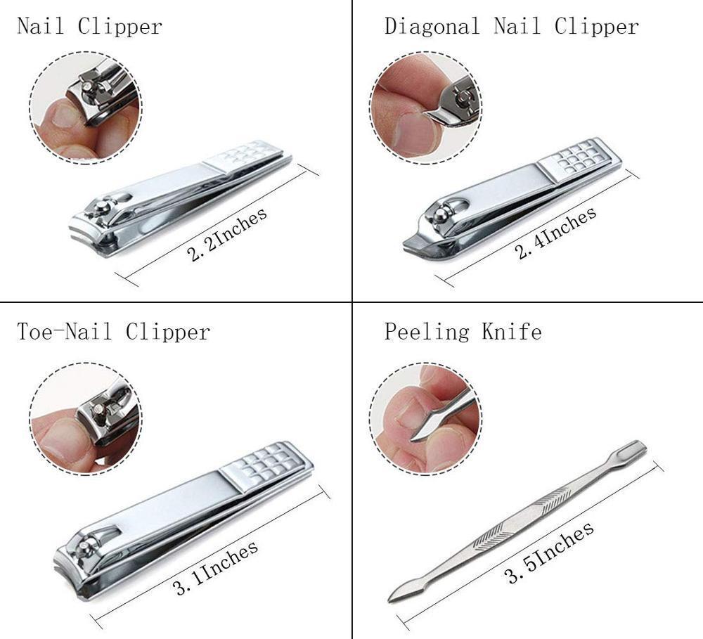 Professional Stainless Steel Nail Clipper Set Nail Tools Manicure & Pedicure