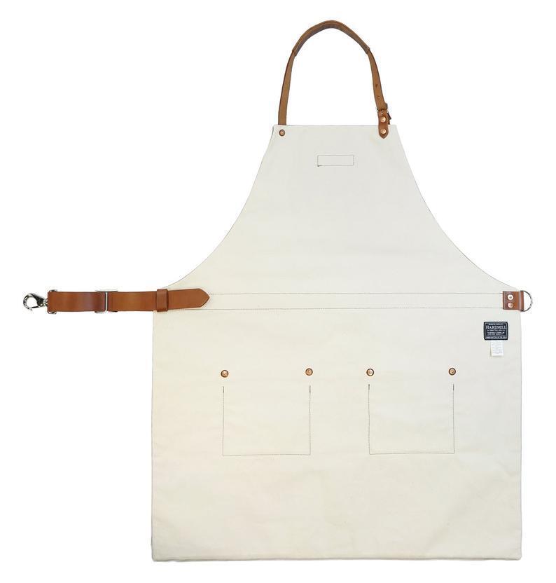Rugged Men's Apron - Waxed Canvas - Dark Oak