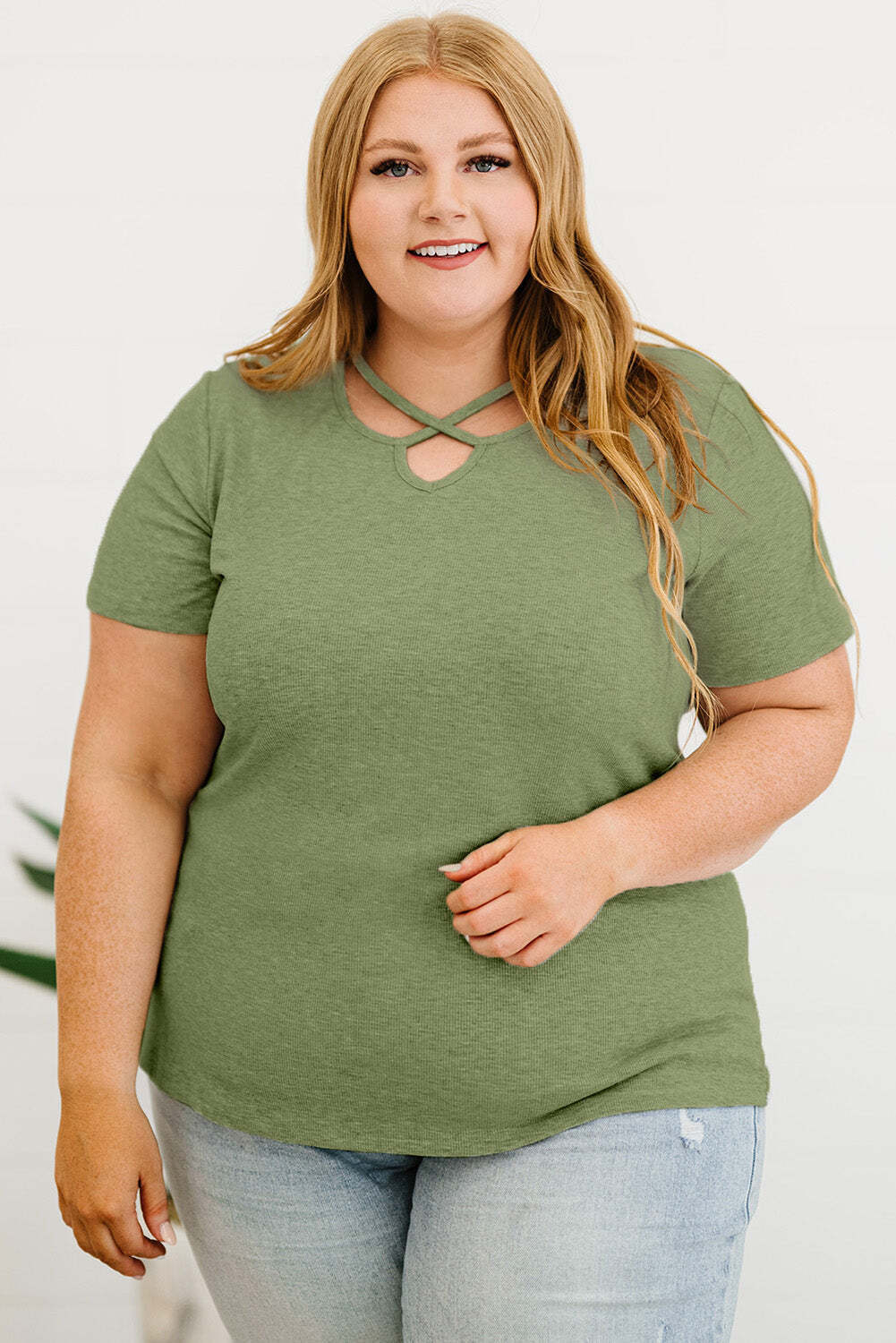 Plus Size Plus Size Crisscross T-Shirt T-Shirt