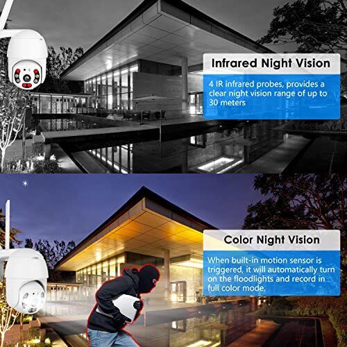 🎅【3MP FHD &amp; Full-color Night Vision with Floodlight】It's ver