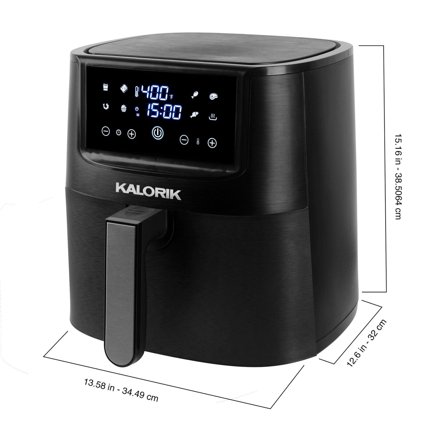 Kalorik® 8 Qt Digital Touchscreen Air Fryer with Trivet, Black FT 51503 BK