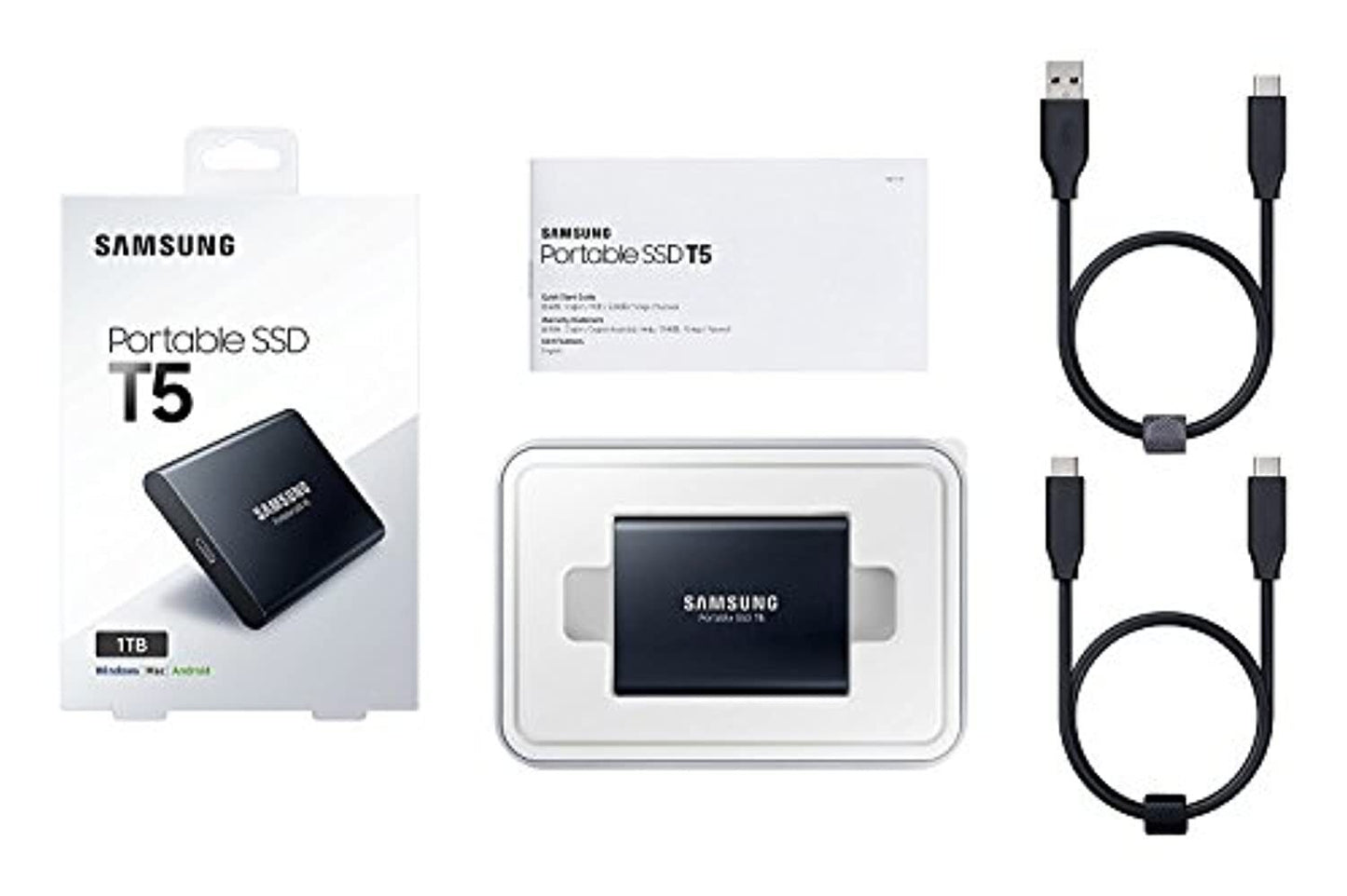 Samsung T5 Portable SSD - 1TB - USB 3.1 External SSD (MU-PA1T0B)