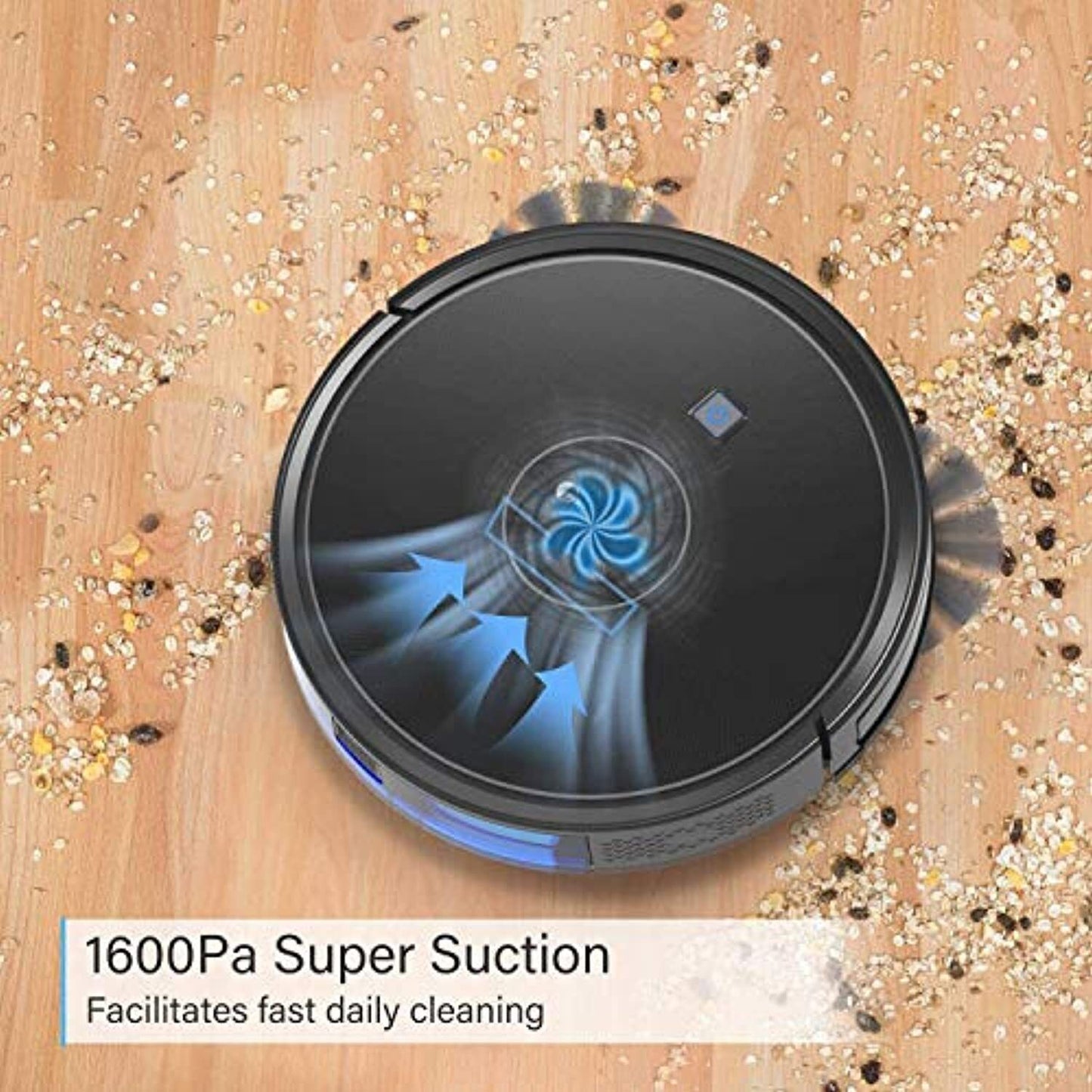 Robot Vacuum, GOOVI 1600PA Robotic Vacuum Cleaner with Self-Charging