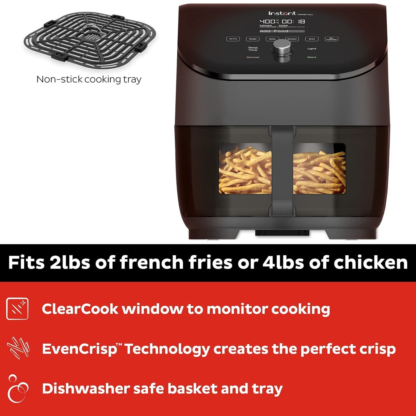 The Instant Vortex Plus 6-Quart Air Fryer Ove