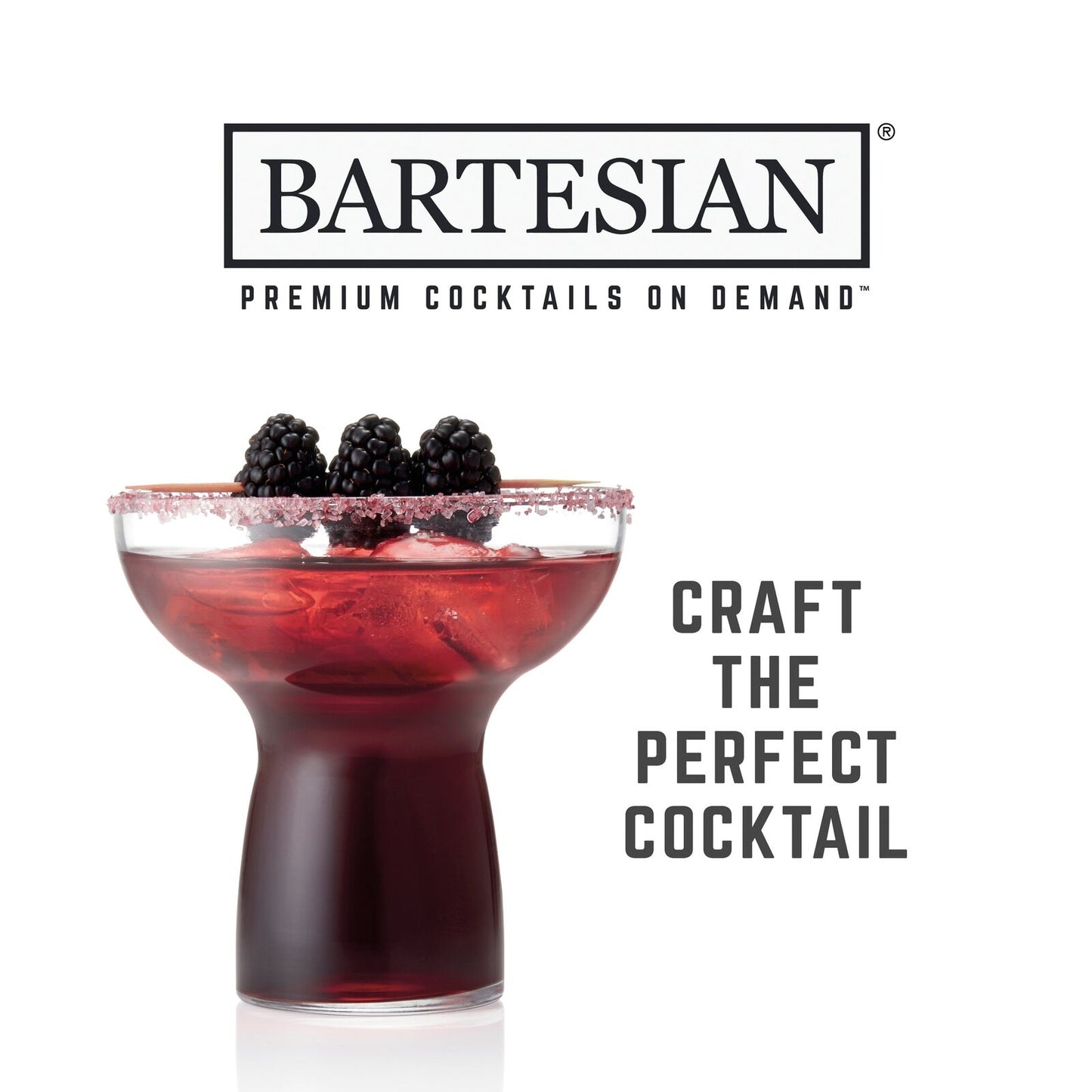 Bartesian Duet Premium Cocktail Machine for the Home Bar, 2 Glass Spirit Bottles