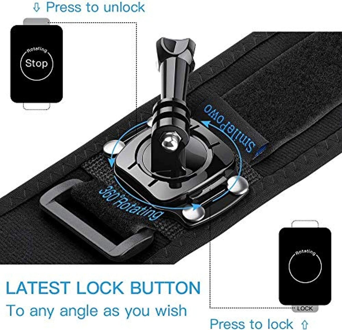 SmilePowo 51-in-1 Outdoor Sports Camera Accessories Kit for GoPro Hero