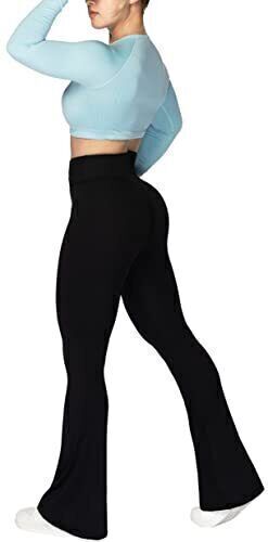 Sunzel Flare Leggings, Crossover Yoga Pants for Women with Tummy Control, High-W
