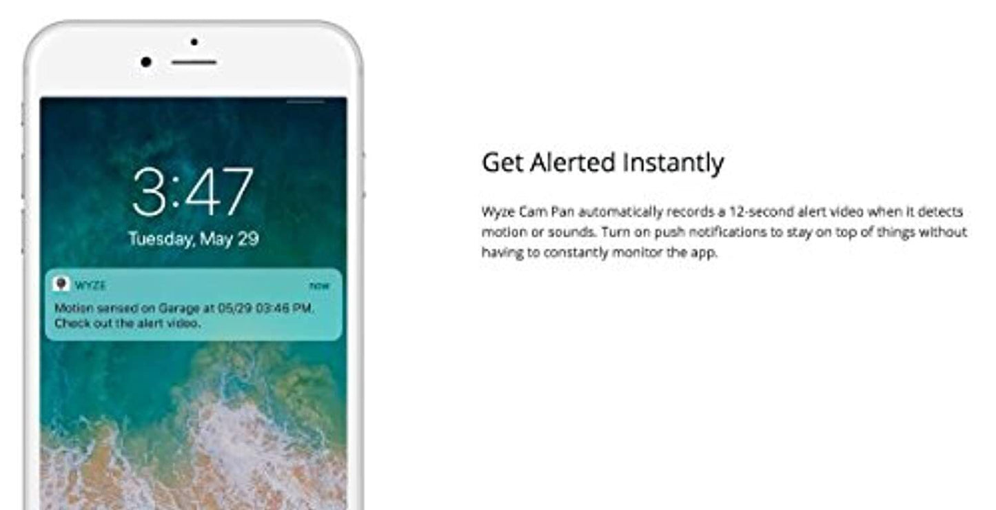 Wyze Cam Pan 1080p Pan/Tilt/Zoom Wi-Fi Indoor Smart Home Camera