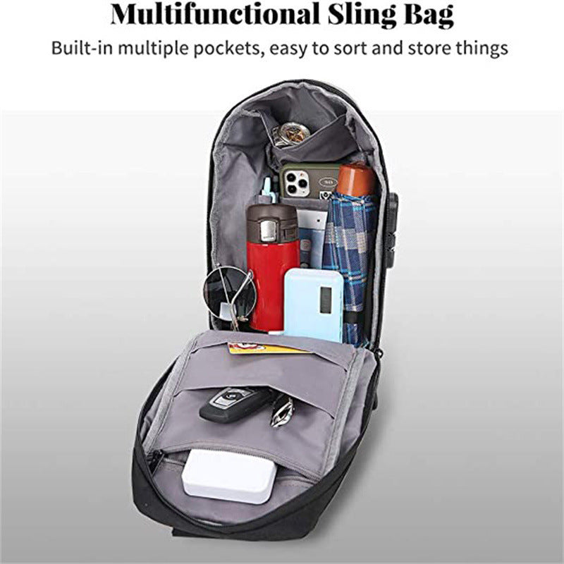 Sling Bag, Waterproof Men's Chest Bag Shoulder Bags