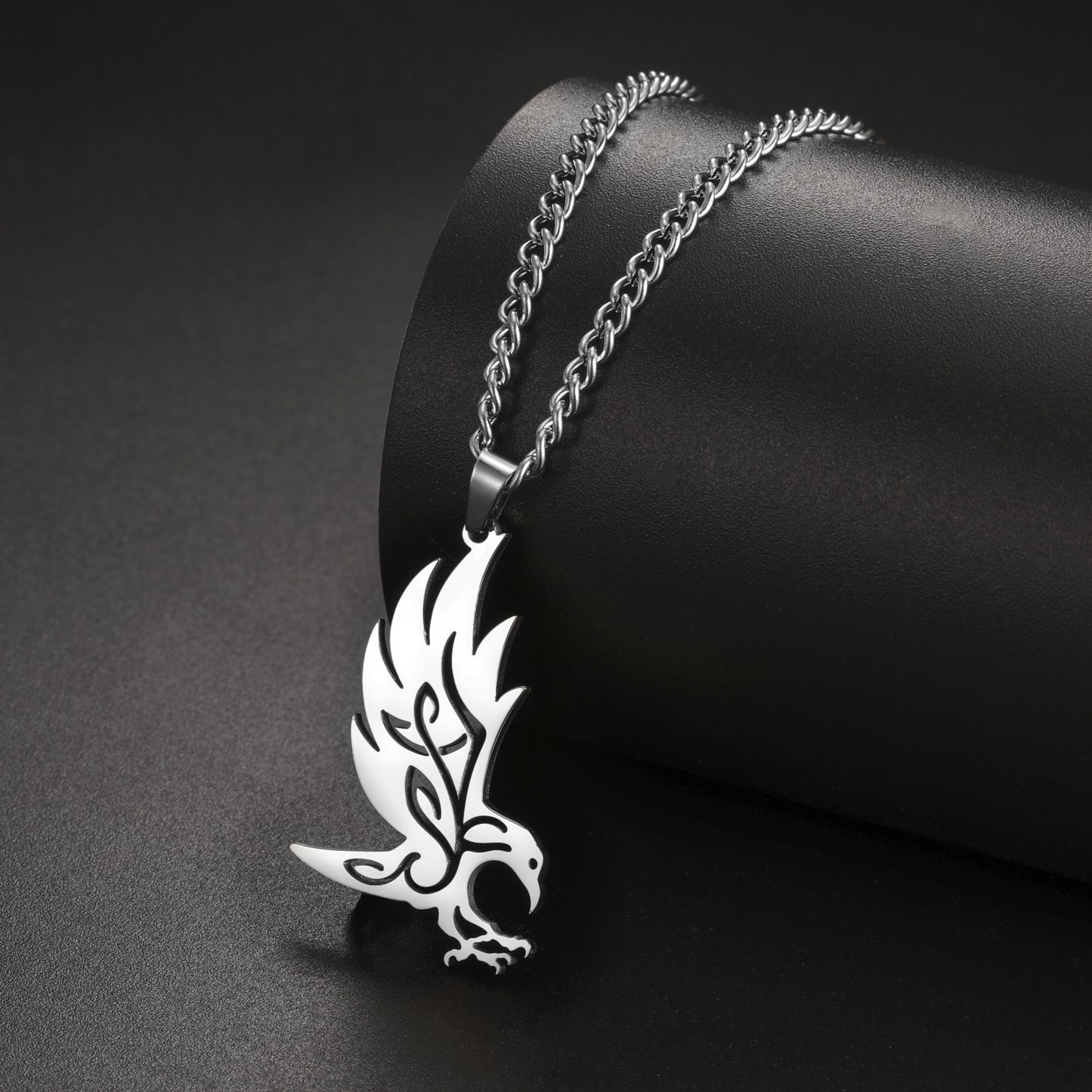 Crow Pendant Welding Chain Stainless Steel Men's And Women's Necklaces