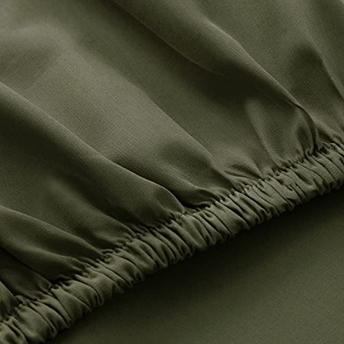 Welhome Soft Finish 100% Cotton Percale Sheet | 4 Piece Set | Full Size | White |