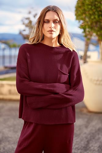 PRETTYGARDEN Women's 2 Piece Tracksuit Outfit Long Sleeve Pullover Top High Waisted Sweatpants with Pockets (Dark Green,Small)