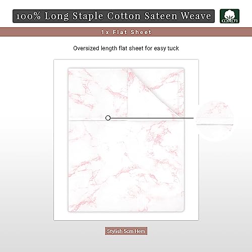 Pizuna 400 Thread Count Cotton Full-Size-Bed-Sheets-Set,