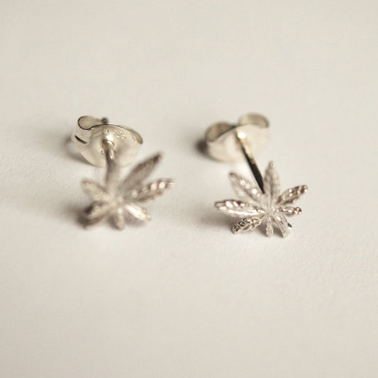 420 Silver Stud Earrings