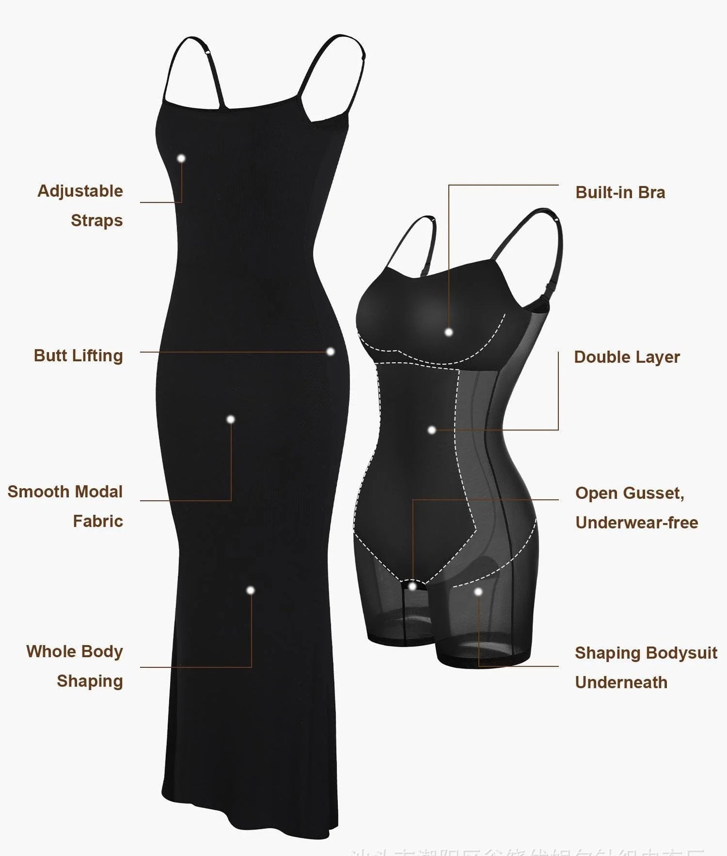 Women's Shapewear Dress Jumpsuit Tummy Tuck Lift Corset