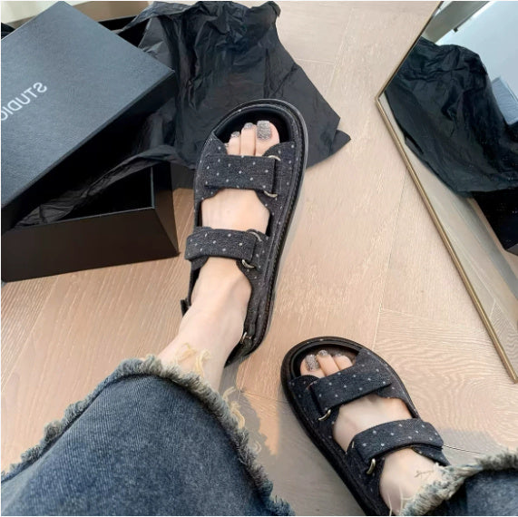 Sports daddy Sandals Casual Flat All-match Ins Tide Platform Shoes