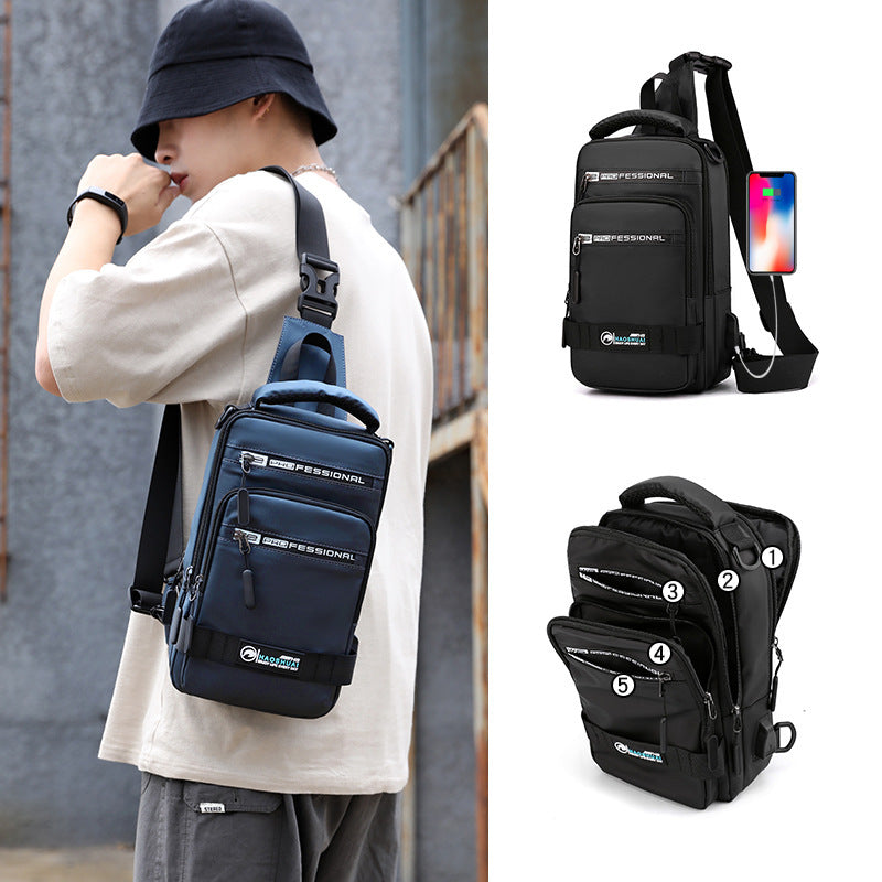 Multifunction Bags For Men Nylon Backpack Crossbody Shoulder Bag
