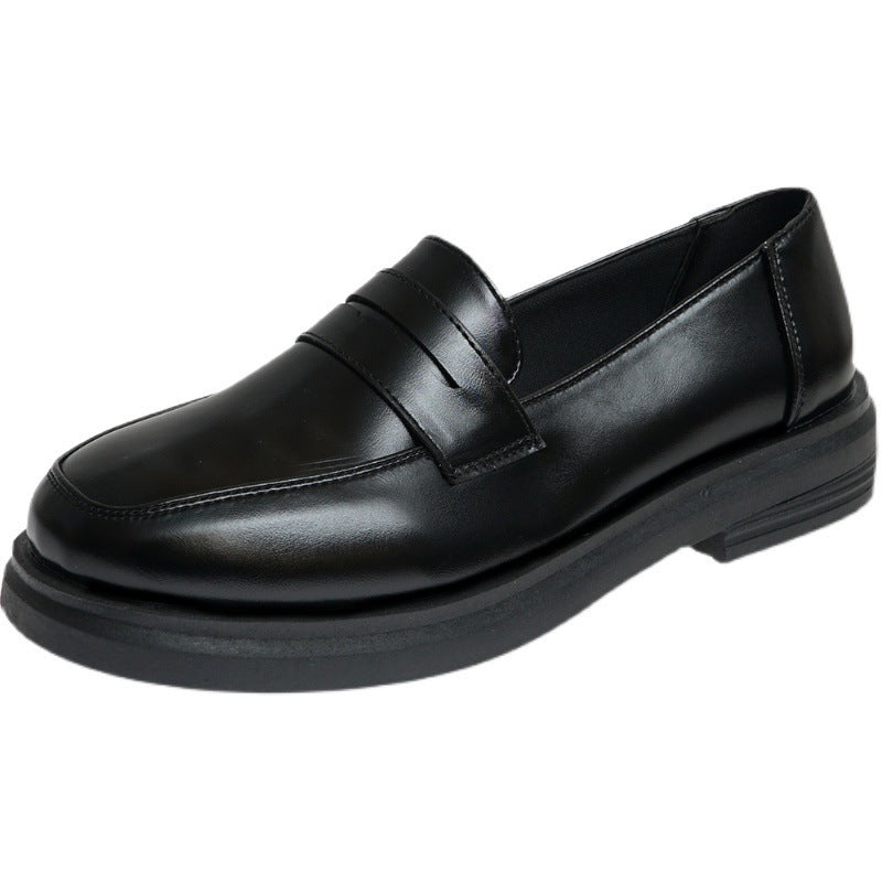 Slip-on Round Toe Leather Shoes