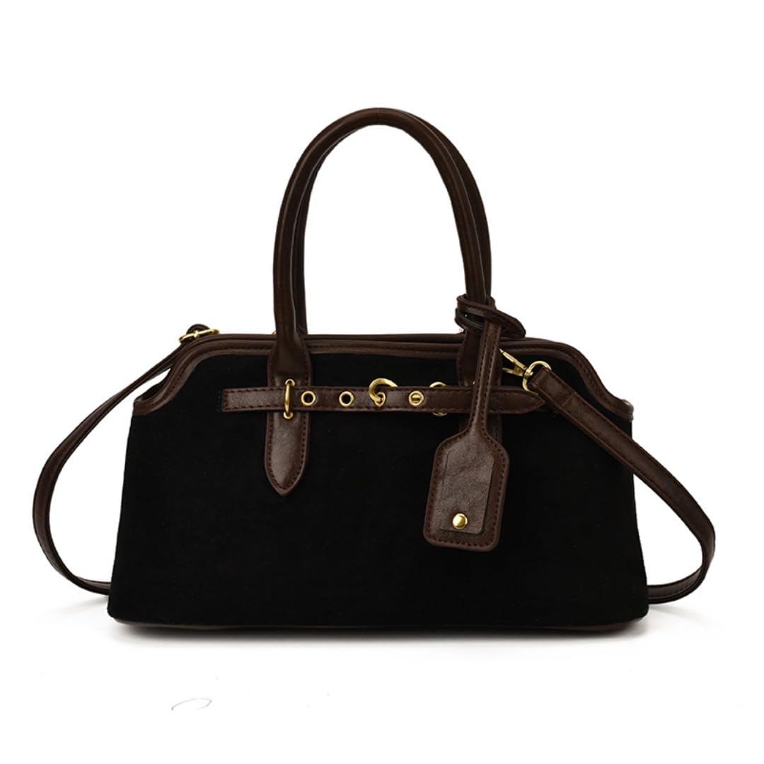 Suede Tote Bag for Women Faux Suede Handbag Slouchy Shoulder Hobo Bags Leather Satchel Crossbody Bag Vintage Fall Purse